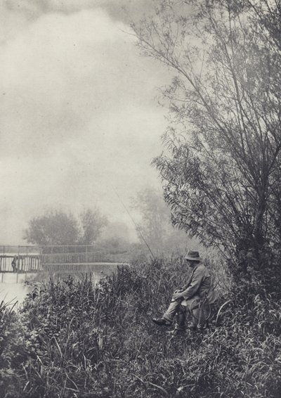 I väntan på att dimman ska skingras (svartvitt foto) av Edward Alfred Barton