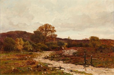 Moorland Landscape (olja på duk) av Edward Arthur Walton