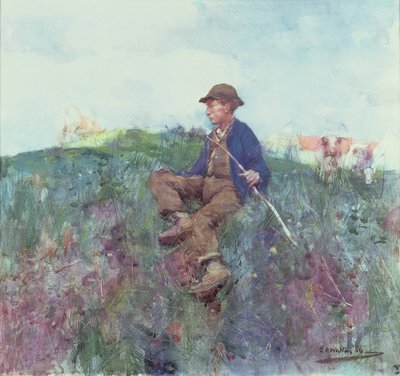 The Herdboy, 1886 (wc) av Edward Arthur Walton