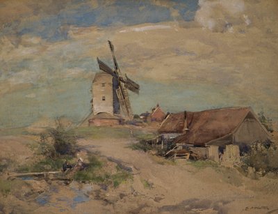 Väderkvarnen, ca 1900-04 (akvarell) av Edward Arthur Walton
