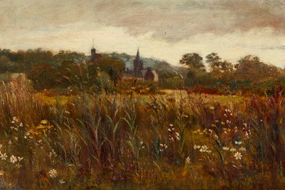 A Glimpse of Kirkcudbright (olja på duk) av Edward Atkinson Hornel