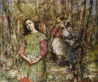 Samla snödroppar av Edward Atkinson Hornel