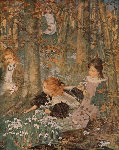Vårens ankomst, 1899, c1930. av Edward Atkinson Hornel