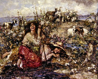 Där lärkor sjunger och sjöfåglar ropar av Edward Atkinson Hornel