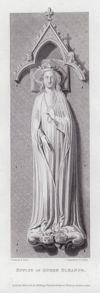 Bild av drottning Eleanor (gravyr) av Edward Blore