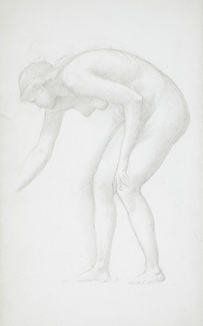 Böjd kvinnlig akt av Edward Burne-Jones