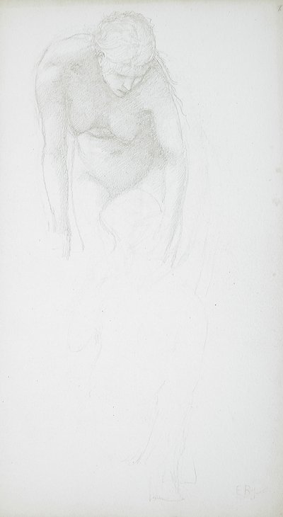 Böjd kvinnlig akt av Edward Burne-Jones