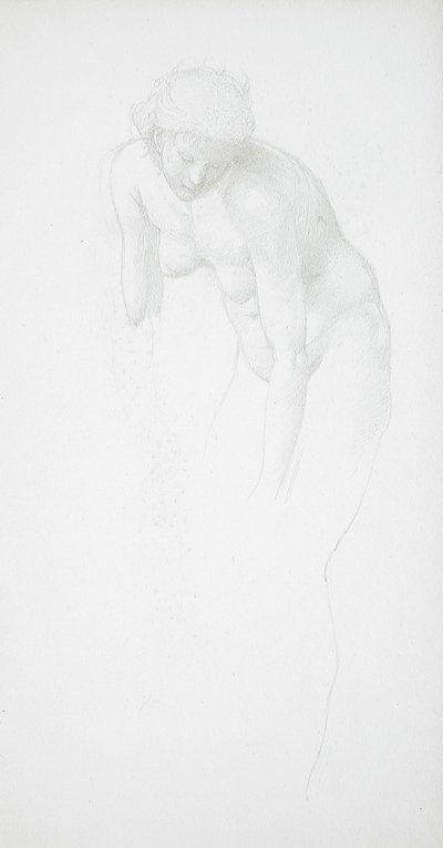 Böjd kvinnlig akt av Edward Burne-Jones