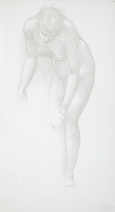 Böjd kvinnlig akt av Edward Burne-Jones