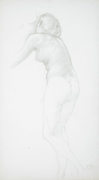 Kvinnlig akt, sedd bakifrån av Edward Burne-Jones