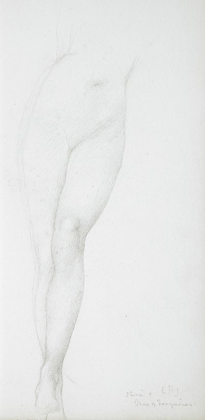 Studie av kvinnliga ben av Edward Burne-Jones