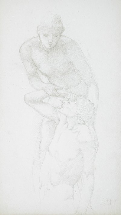 Två manliga nakenstudier av Edward Burne-Jones
