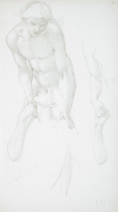Två manliga nakenbilder av Edward Burne-Jones
