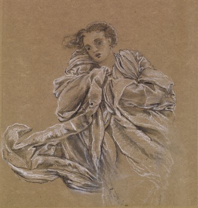 Vinter - Studie av flygande draperier av Edward Burne Jones