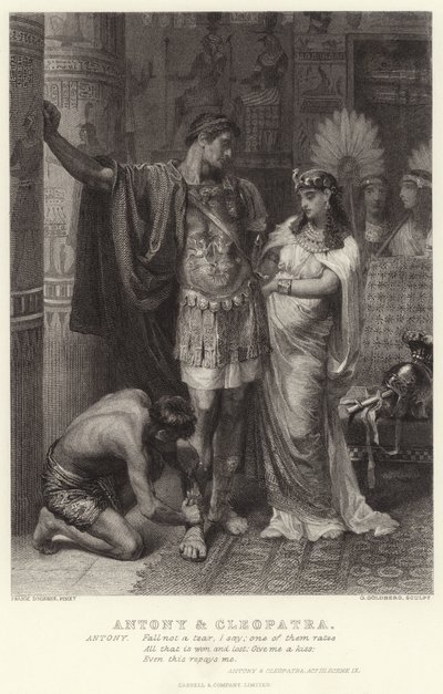 Antonius och Kleopatra, Antonius och Kleopatra, akt III, scen IX av Edward Burne Jones
