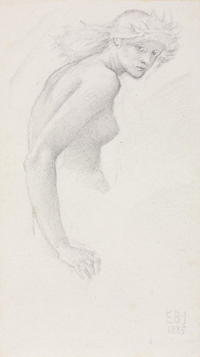 Studie av en kvinnlig figur av Edward Burne Jones
