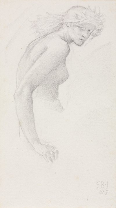 Studie av en kvinnlig figur, 1885. av Edward Burne Jones