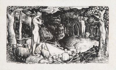 Idealiskt pastoralt liv, 1829 av Edward Calvert