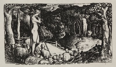 Idealiskt pastoralt liv, 1829. av Edward Calvert