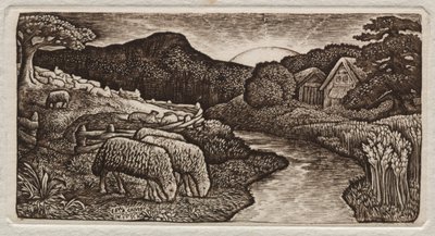Fåren på hans betesmark, 1828. av Edward Calvert