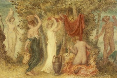 Votive Offerings - Klassisk scen (olja på frässkiva) av Edward Calvert