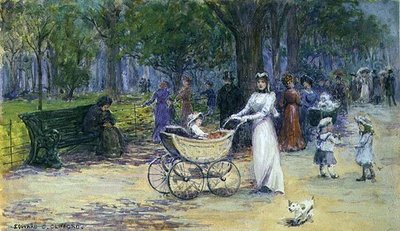 Promenading (akvarell) av Edward Charles Clifford