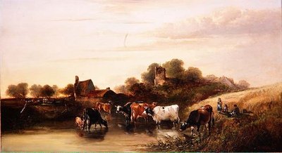 The Watering Place, scen i Devonshire av Edward Charles Williams