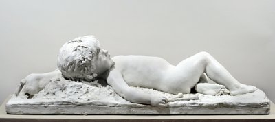 Sovande faun (gips) av Edward Clark Potter