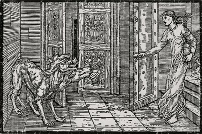 Cerberus av Edward Coley (after) Burne Jones