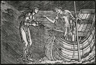 Charons arvode av Edward Coley (after) Burne Jones