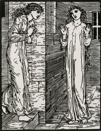 Kommer till första systern av Edward Coley (after) Burne Jones