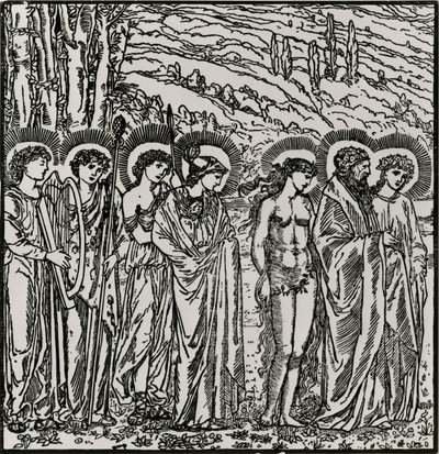 Inträde bland gudarna av Edward Coley (after) Burne Jones