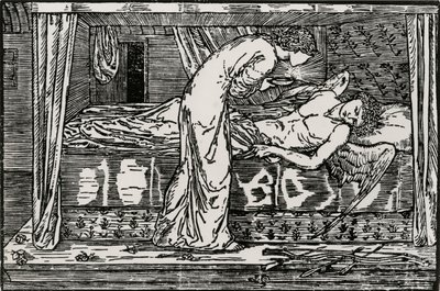 Psyket spionerar av Edward Coley (after) Burne Jones