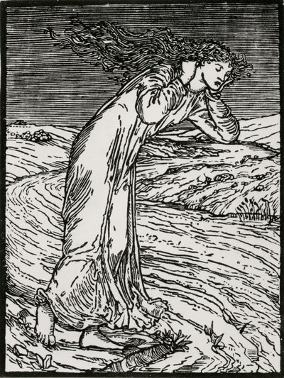 Psyche kastar sig i floden av Edward Coley (after) Burne Jones