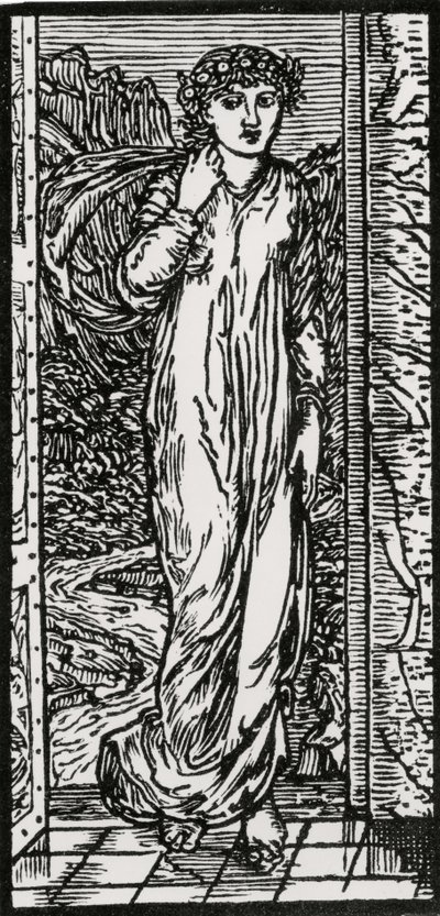 Psyke i trädgården av Edward Coley (after) Burne Jones