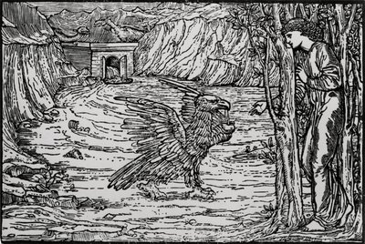 Det svarta vattnet av Edward Coley (after) Burne Jones