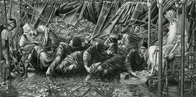 Rådskammaren, från The Briar Rose Series av Edward Coley (after) Burne Jones