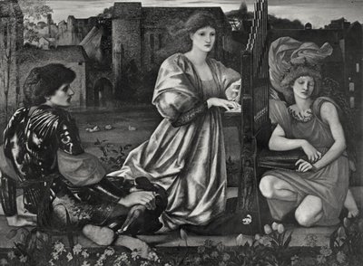 Kärlekssången av Edward Coley (after) Burne Jones