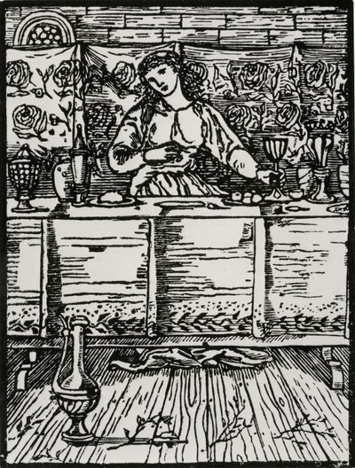 Låten medan hon äter av Edward Coley (after) Burne Jones