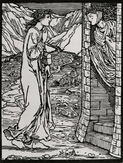 Det talande tornet av Edward Coley (after) Burne Jones