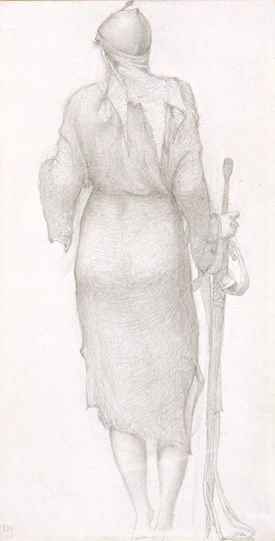 Figur Studie Arthur i Avalon av Edward Coley Burne-Jones