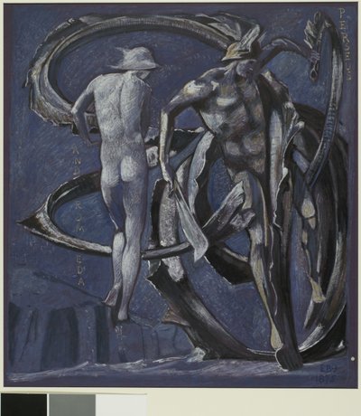 Perseus och Andromeda, studie för The Doom Fulfilled av Edward Coley Burne Jones