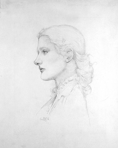 Porträtt av Lucy Merrill av Edward Coley Burne Jones