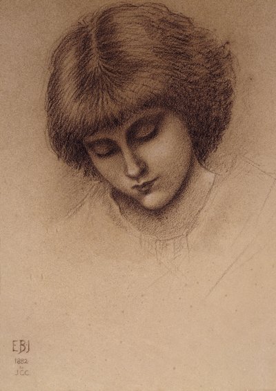 En studie för "King Cophetua and the Beggar Maid", av Edward Burne Jones