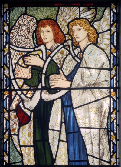 Angels Playing Harps, 1866 (målat glas) av Edward Burne Jones
