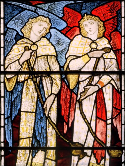 Censing Angels, 1869 (målat glas) av Edward Burne Jones