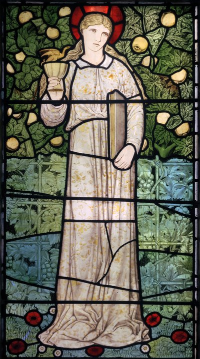 Faith, 1867 (målat glas) av Edward Burne Jones