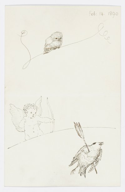 Brev till konstnärens barnbarn Angela Thirkell (penna på papper) av Edward Burne Jones