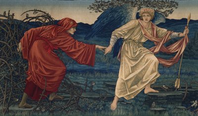 Kärlek att leda pilgrimen, Tapestry, 1909 av Edward Burne Jones