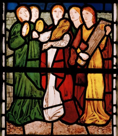 Jungfrauenmusikerinnen aus dem Hohelied von Edward Burne Jones